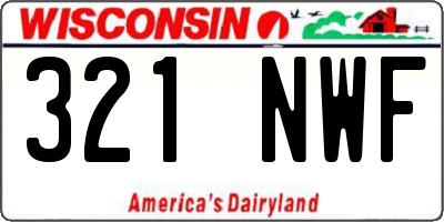 WI license plate 321NWF