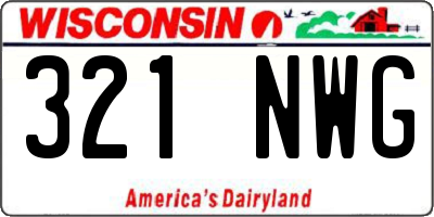 WI license plate 321NWG