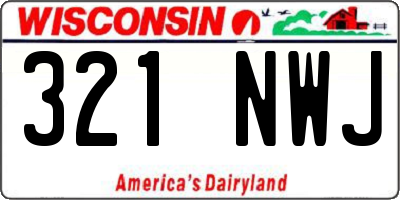 WI license plate 321NWJ