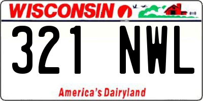 WI license plate 321NWL