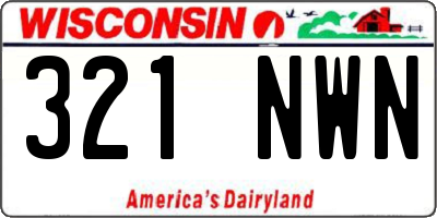 WI license plate 321NWN