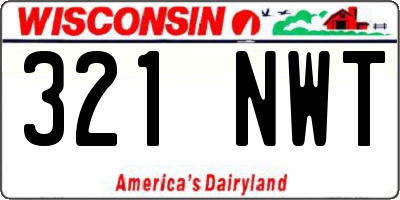 WI license plate 321NWT