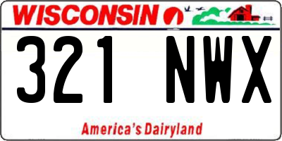 WI license plate 321NWX