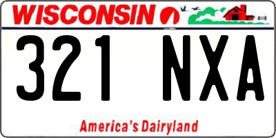 WI license plate 321NXA