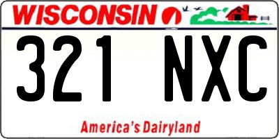WI license plate 321NXC