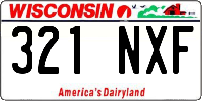 WI license plate 321NXF