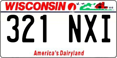 WI license plate 321NXI