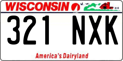 WI license plate 321NXK