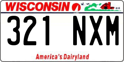 WI license plate 321NXM