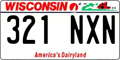 WI license plate 321NXN
