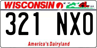 WI license plate 321NXO