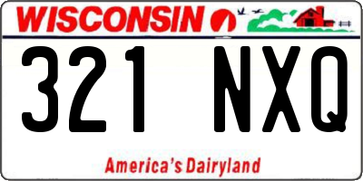 WI license plate 321NXQ