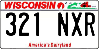 WI license plate 321NXR