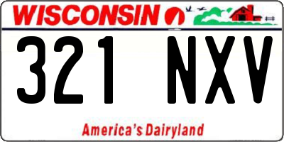WI license plate 321NXV