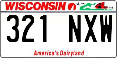 WI license plate 321NXW