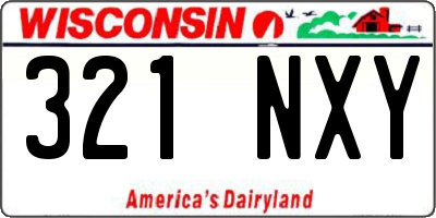 WI license plate 321NXY