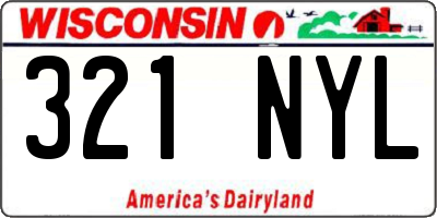 WI license plate 321NYL
