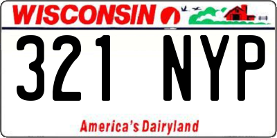 WI license plate 321NYP