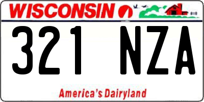 WI license plate 321NZA