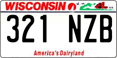 WI license plate 321NZB