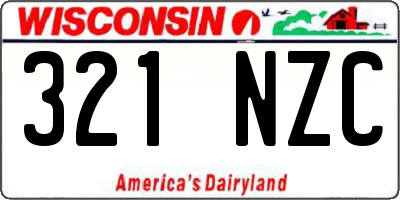 WI license plate 321NZC