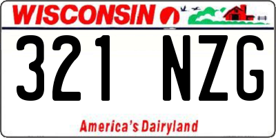 WI license plate 321NZG