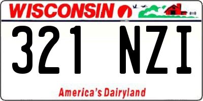 WI license plate 321NZI