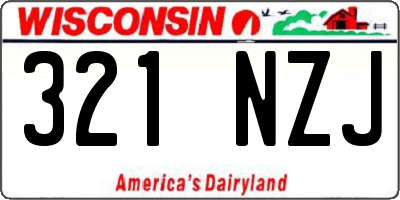 WI license plate 321NZJ
