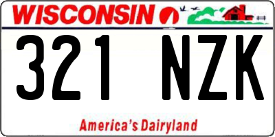 WI license plate 321NZK