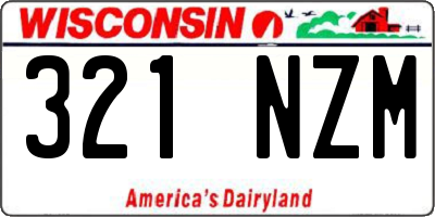 WI license plate 321NZM