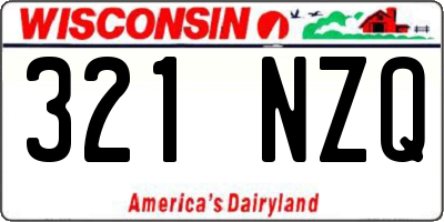WI license plate 321NZQ