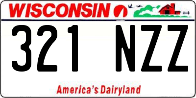 WI license plate 321NZZ