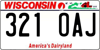 WI license plate 321OAJ