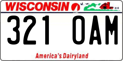 WI license plate 321OAM
