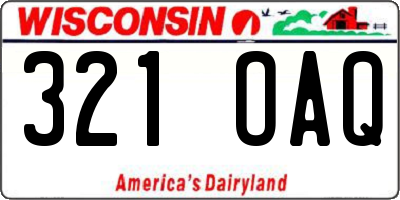 WI license plate 321OAQ