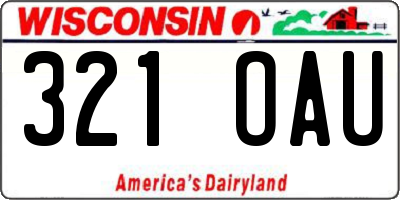 WI license plate 321OAU