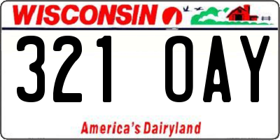 WI license plate 321OAY