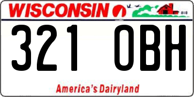 WI license plate 321OBH