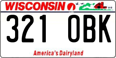 WI license plate 321OBK