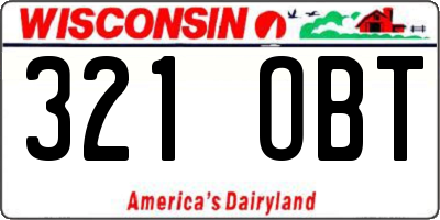 WI license plate 321OBT