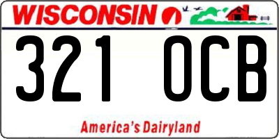 WI license plate 321OCB