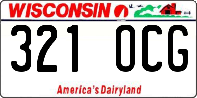 WI license plate 321OCG