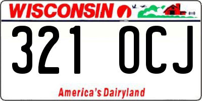 WI license plate 321OCJ