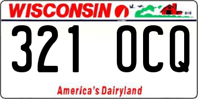 WI license plate 321OCQ