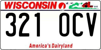 WI license plate 321OCV