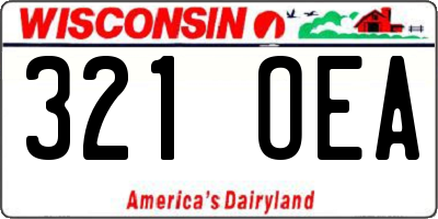 WI license plate 321OEA