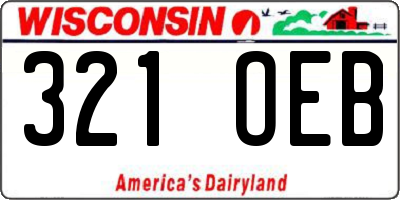 WI license plate 321OEB