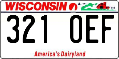 WI license plate 321OEF