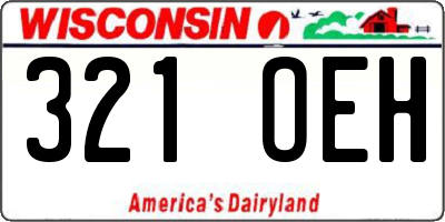 WI license plate 321OEH