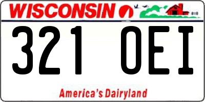 WI license plate 321OEI